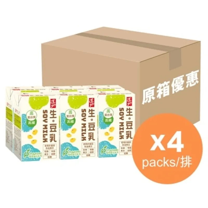道地 生。豆乳250毫升 6包裝 (原箱)