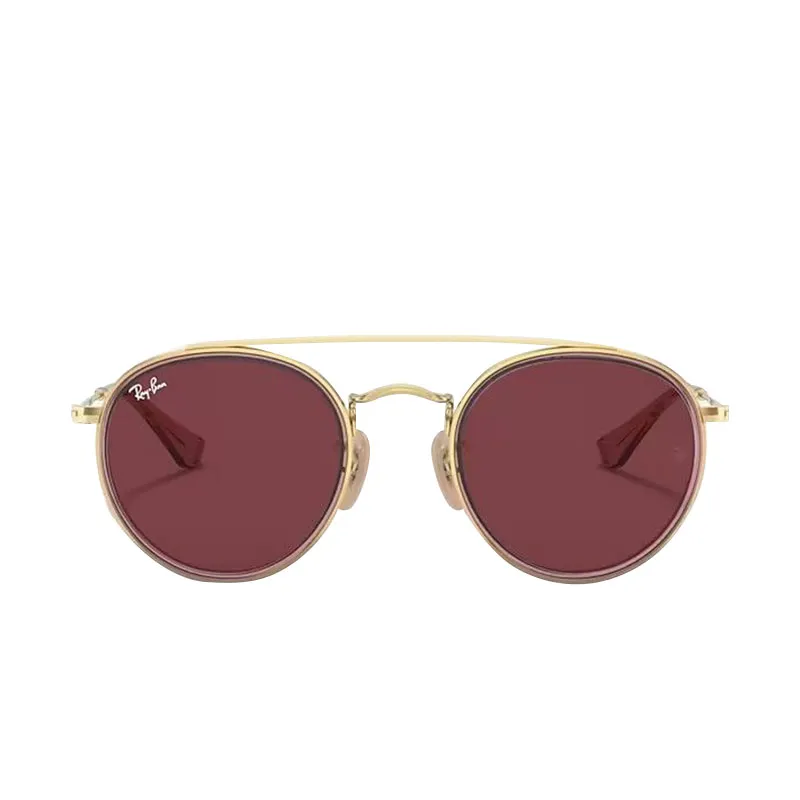 RAY-BAN JUNIOR ROUND DOUBLE BRIDGE KIDS （深紫色镜片）