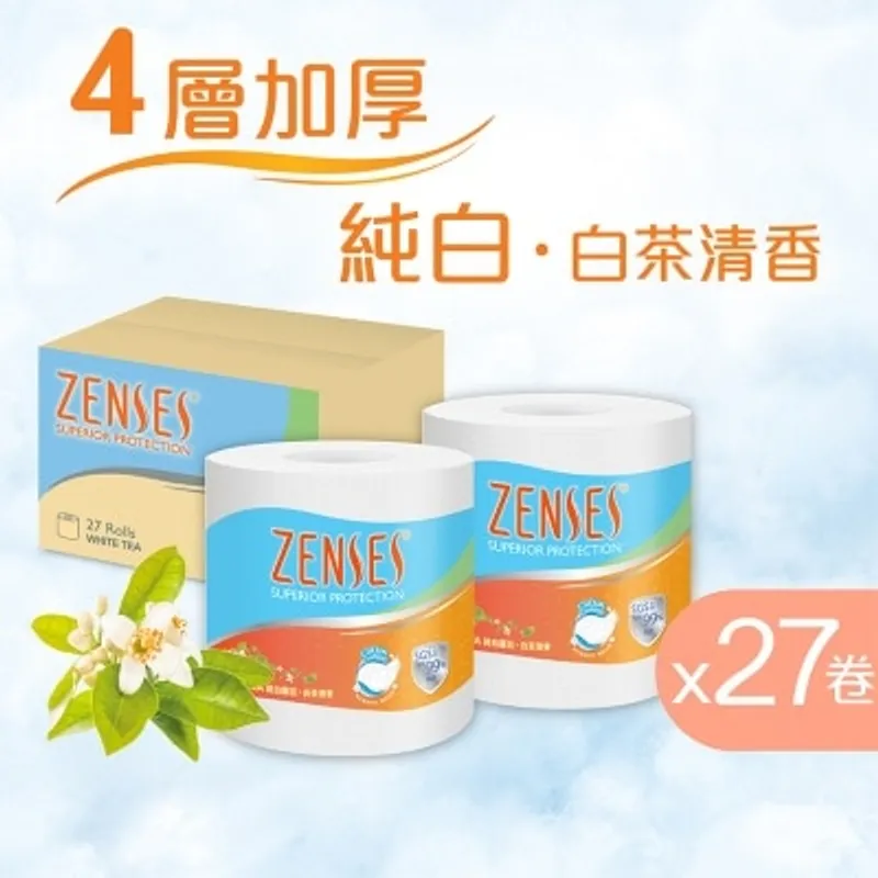 倩絲 4層壓花卷紙單卷裝(白茶清香)[原箱27卷]