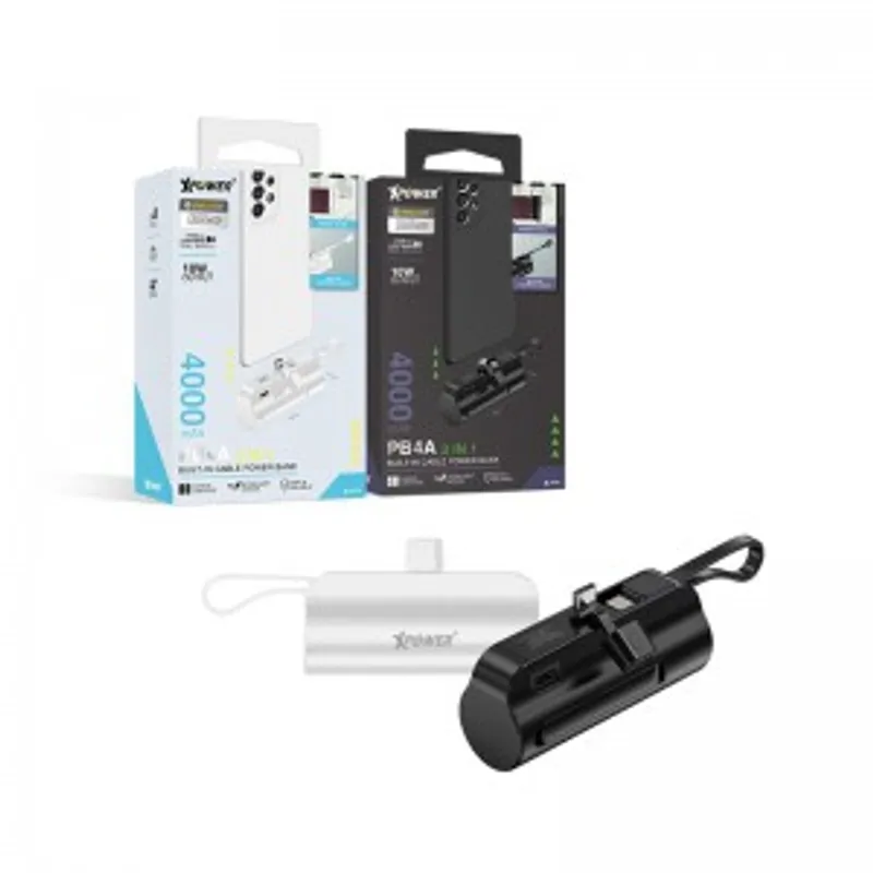 XPOWER PB4A 3合1 迷你4000mAh外置充電器(內置Lightning線)