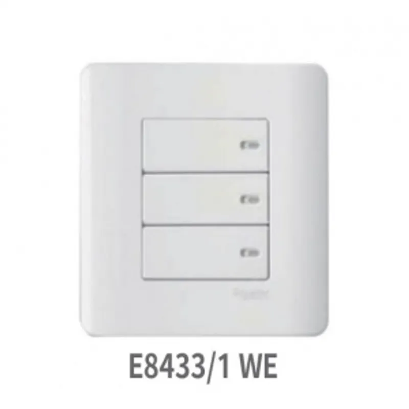 施耐德睿雅3位單控開關(E8433/1WE)