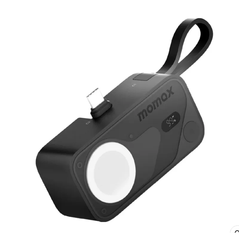 MOMAX 1-Power Pro Mini+ 3合1 USB-C及Watch 5000mAh流動電源 黑