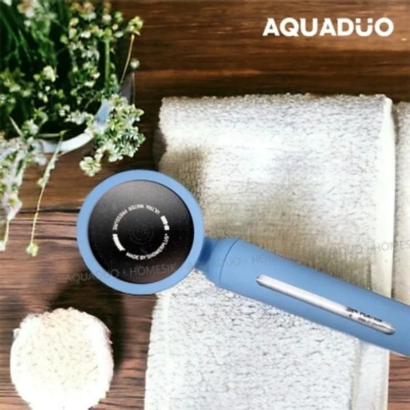 AQUADUO 花系天空藍 除氯增壓沐浴過濾花灑頭 (連濾芯1件) (商家直送-5個工作天內送到府上;滿$500免運)