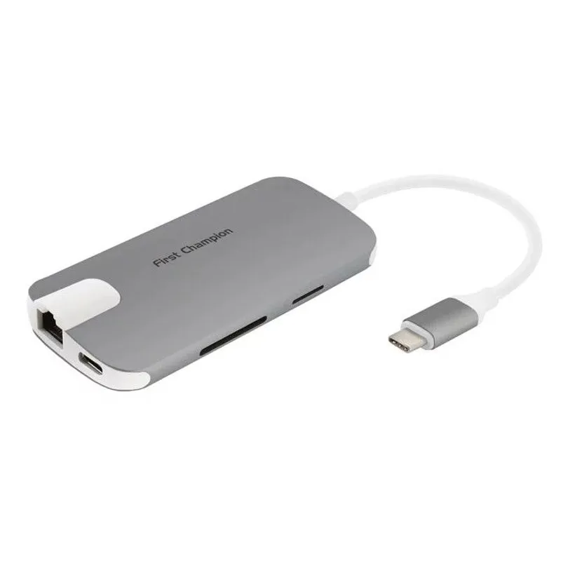 FIRSTCHAMPION USB-C集線器-8合1withHDMI FCTCH8C3U3HCRLAN