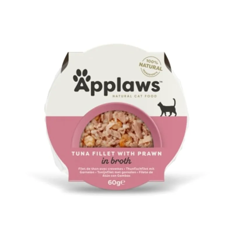 APPLAWS 貓肉湯罐 - 吞拿魚&蝦 (60g) Applaws