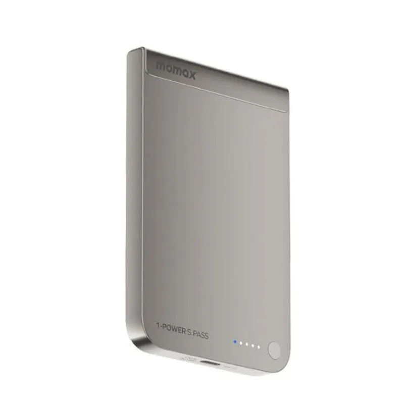 MOMAX 1-Power S.Pass 5000mAh Qi2 磁吸流動電源(CCC認證)(鈦色) IP161Q2L