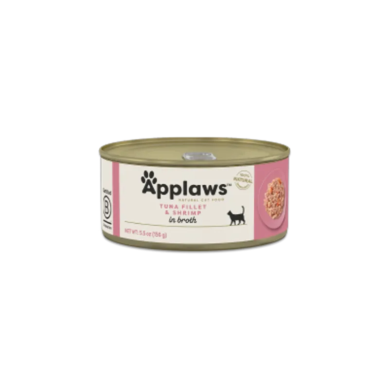Applaws Natural Wet Cat Food 吞拿魚柳+海蝦 貓罐頭