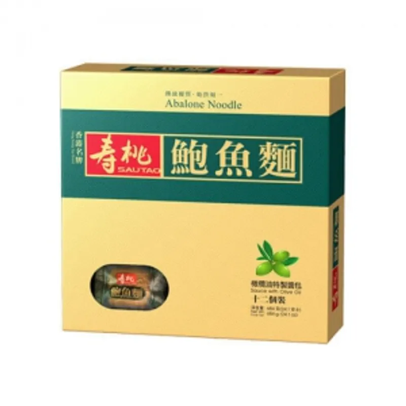 [促銷價]壽桃禮盒裝鮑魚麵（12個/盒） 684g (1盒裝 8盒裝/箱)