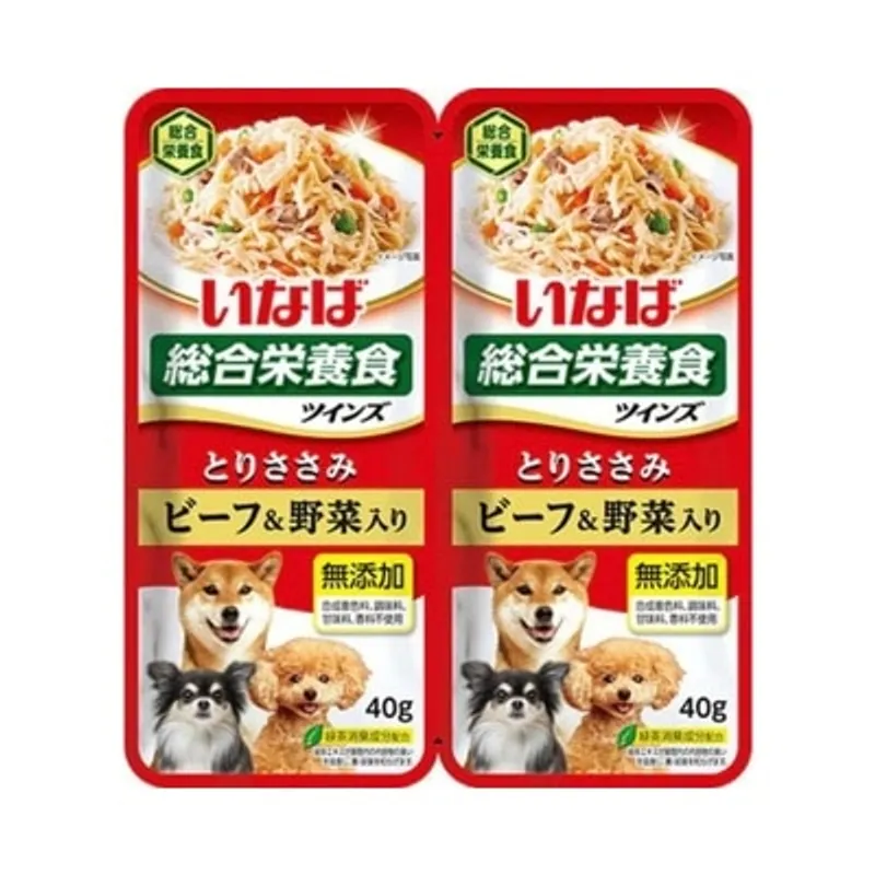 INABA <Twins> 雞肉配牛肉和野菜 (40g x 2) TW-01