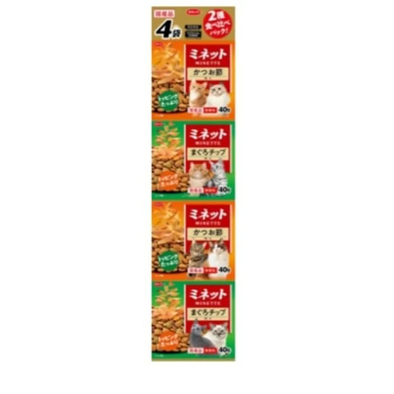 SMACK Minette 4連包 低鎂貓糧-拌吞拿魚(40g x2)&木魚片(40g x2) SM2325