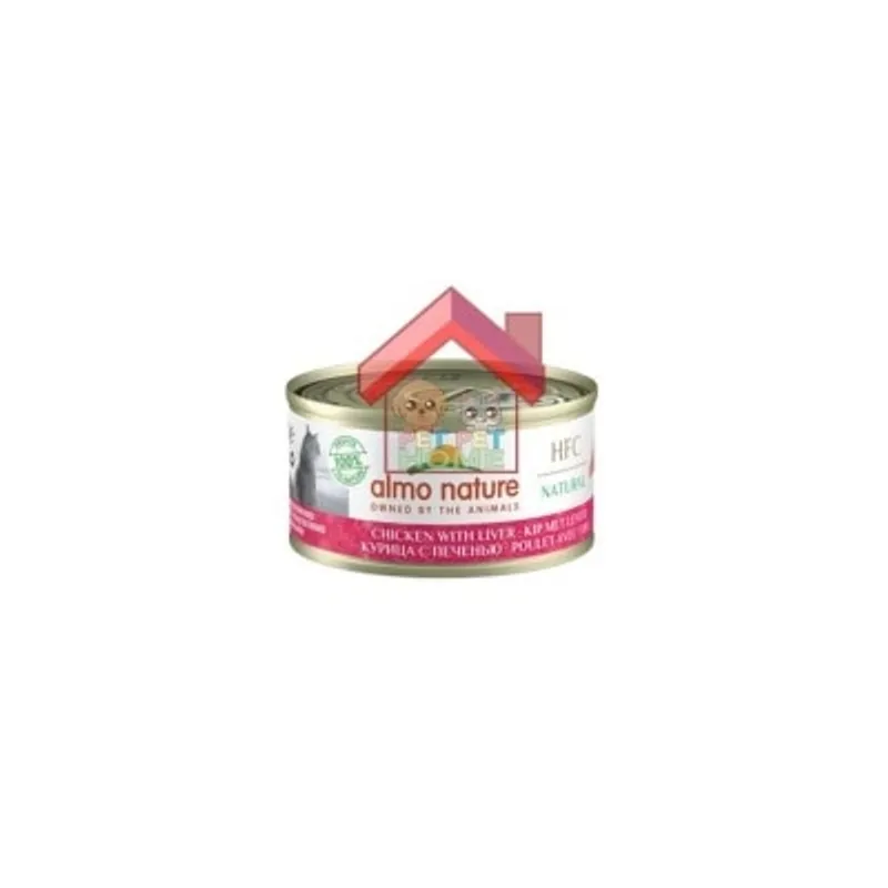 almo nature HFC Natural - Chicken and Liver 雞肉,肝 貓罐頭 70g [9413]