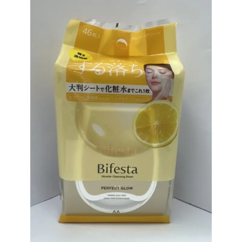 曼丹Bifesta速效卸妝潔膚紙-透亮調理型(黃)46片