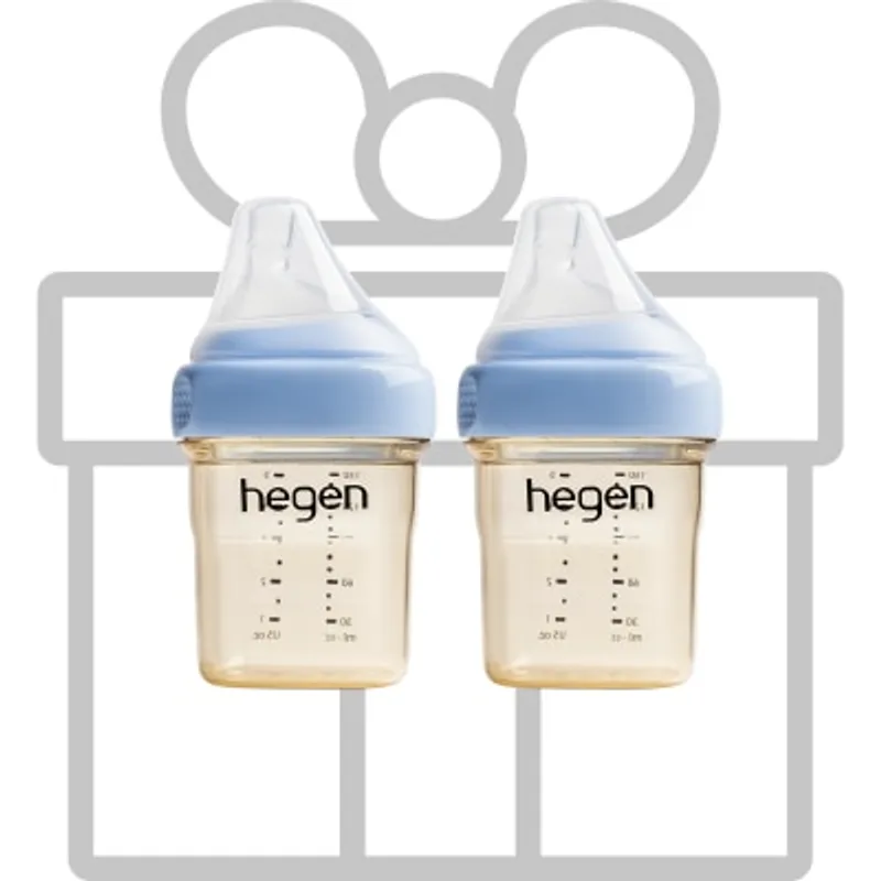 Hegen PCTO™ PPSU多功能寬口奶瓶 150ml / 5oz (2支裝) 藍色