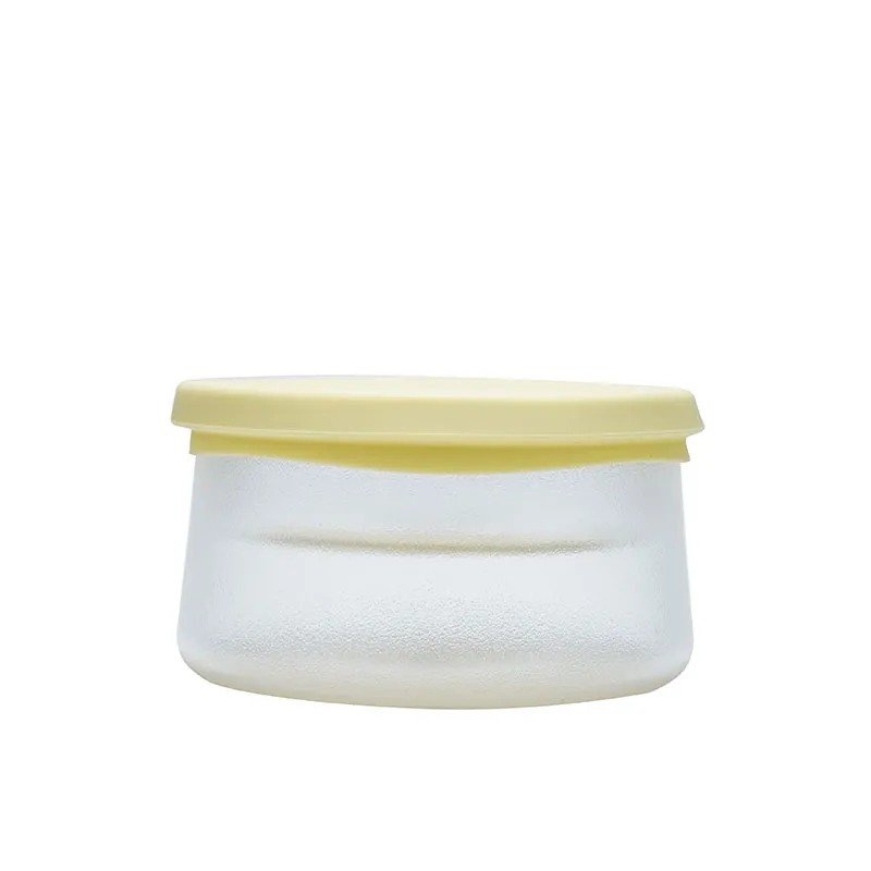 Samily 750ml 硅胶涂层玻璃食物储存盒 - 粉黄