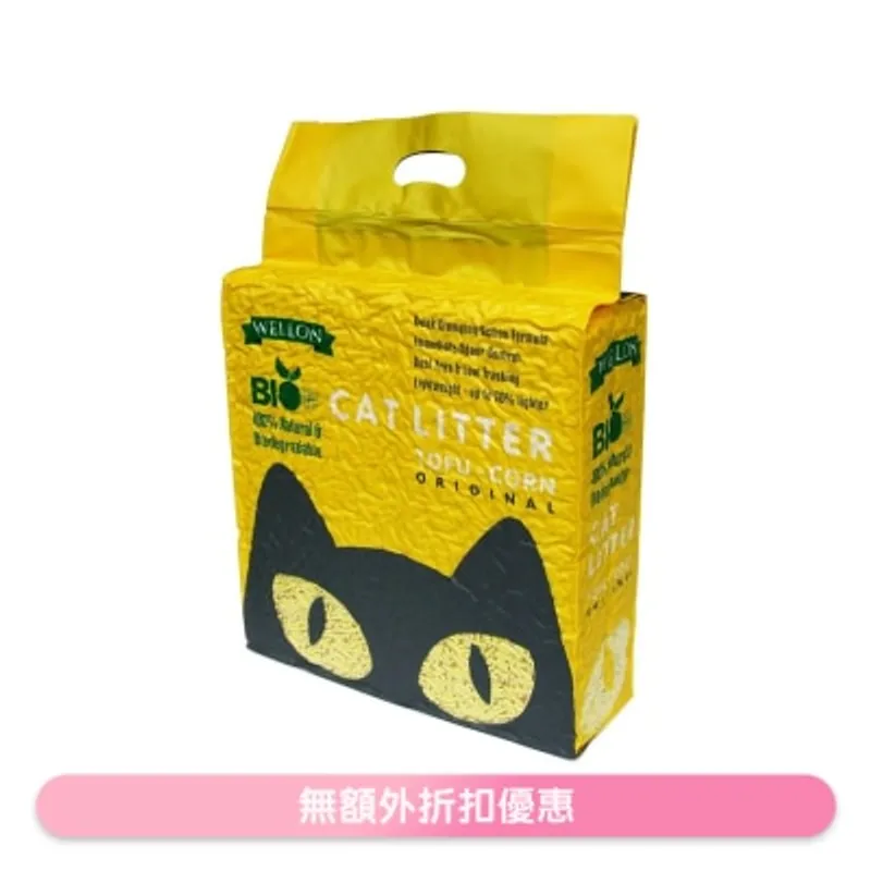 豆腐粟米貓砂 (原味) (6L/2.5kg) - 威龍