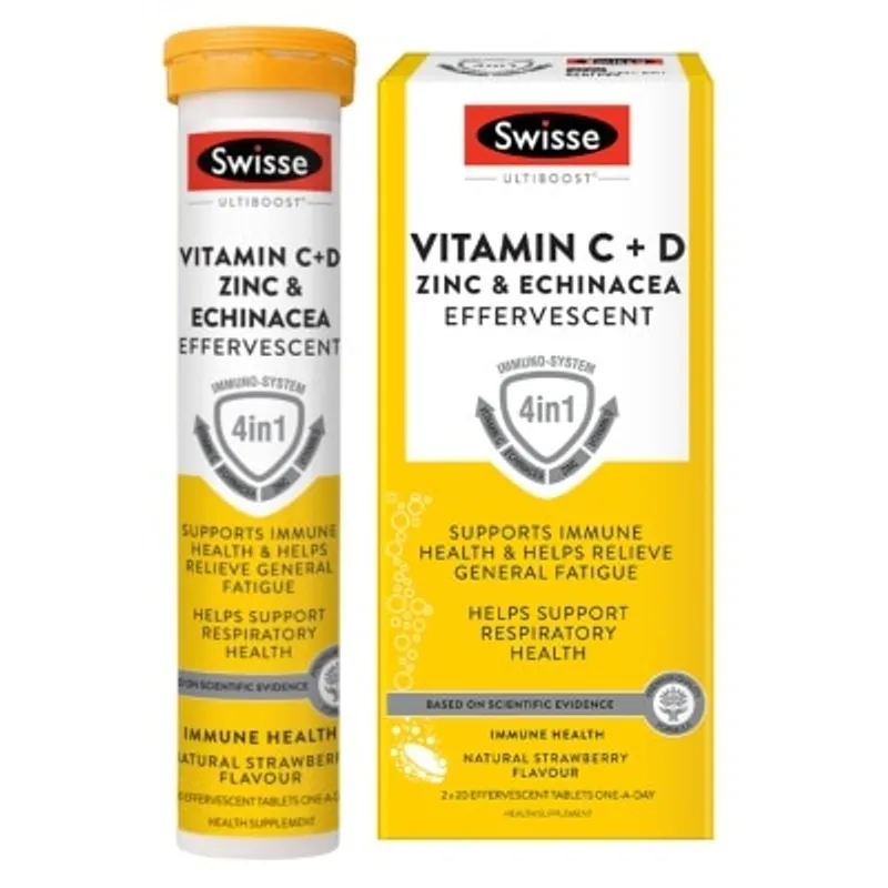 SWISSE Swisse Ultiboost 維他命C D 鋅+紫錐菊泡騰片 40片