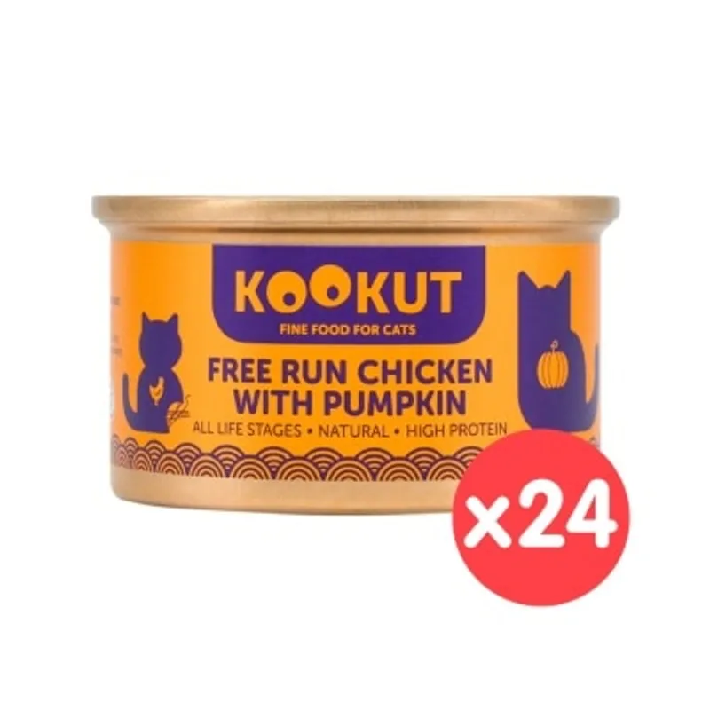 KOOKUT [24罐裝] 放養雞南瓜 (70g x24) 貓罐頭 010436