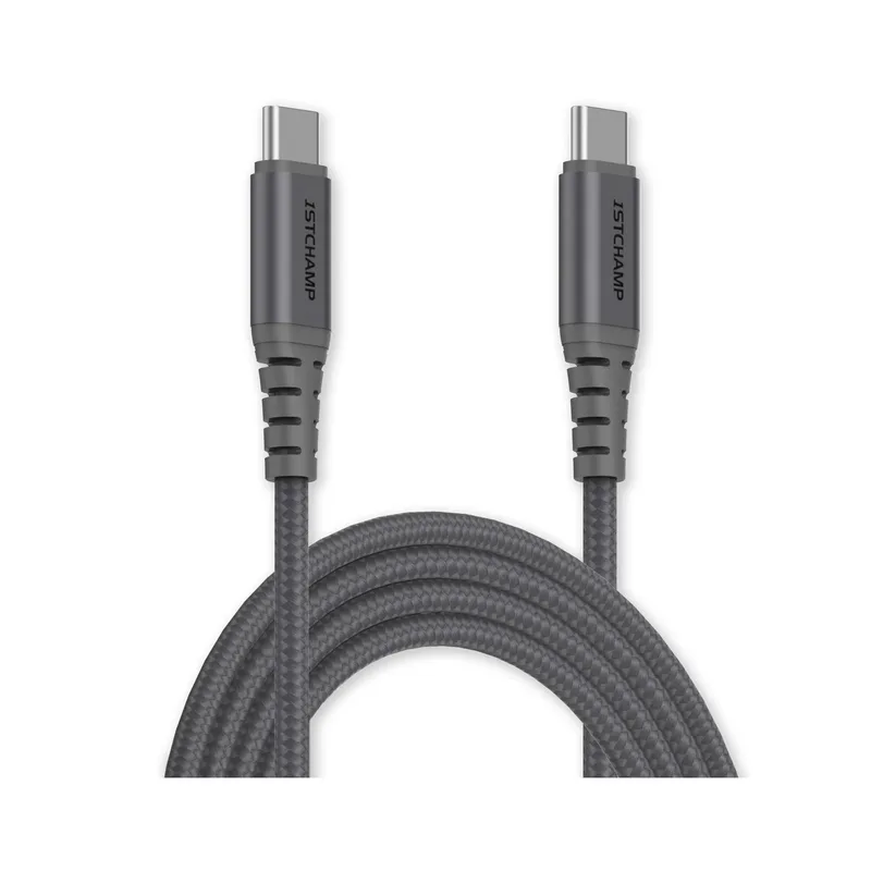 First Champion USB Type-C to Type-C 連接線, 100W, 120cm, 尼龍編織