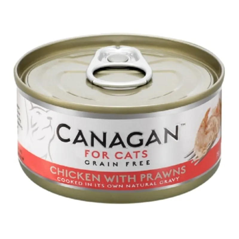 Canagan [WN75]貓用無穀物雞肉+蝦配方罐頭 75g