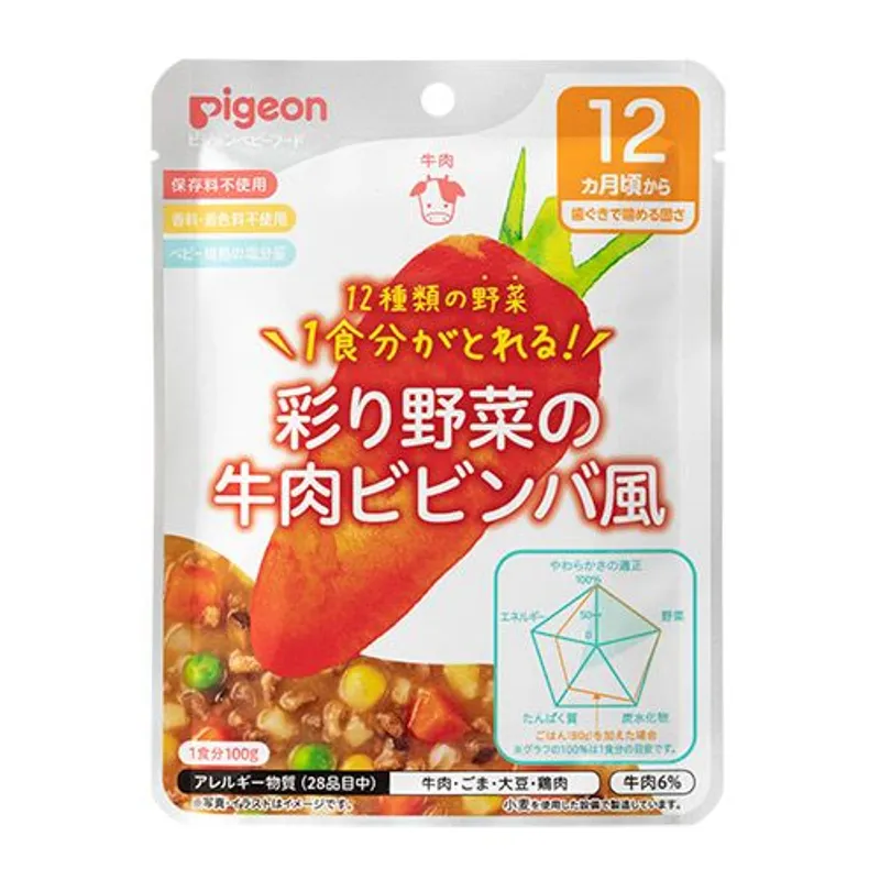 貝親12個月起便利營養餐 石鍋風味多彩蔬菜牛肉 100g
