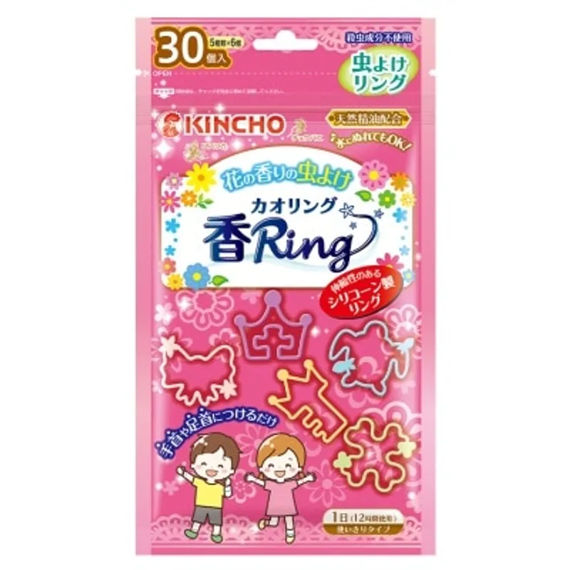 KINCHO 日本金鳥 天然精油驅蚊手環 (花香) 30件裝