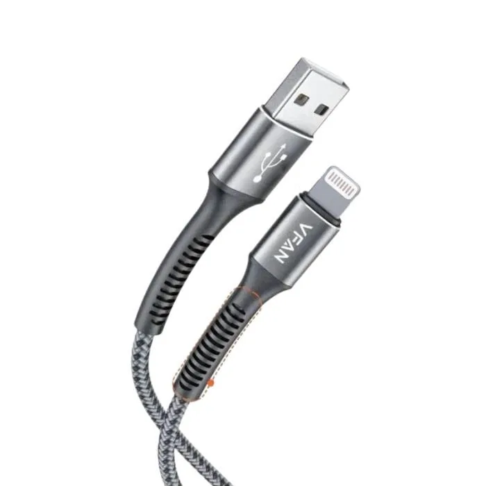 VFAN X22 (Type-C to Lightning) 1M 30W 數據+充電線 黑色