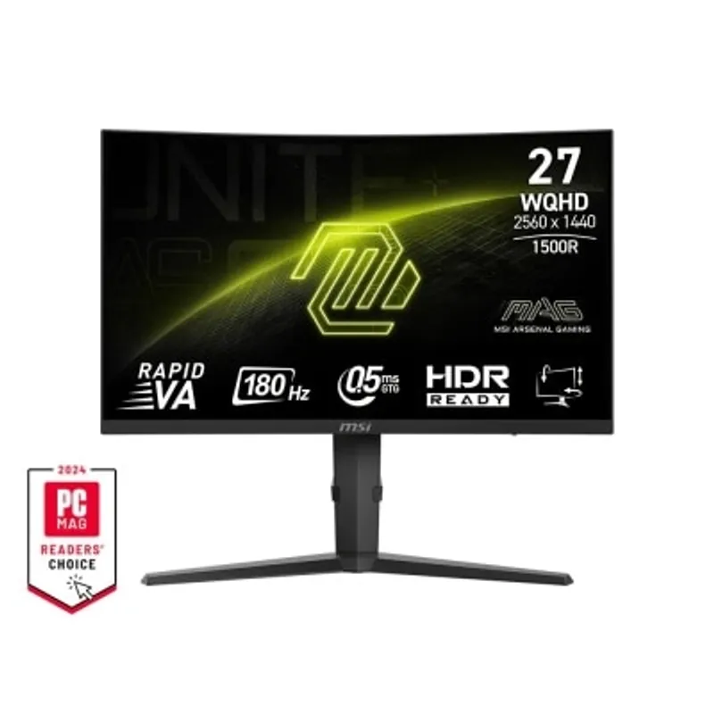 MSI 微星 MSI MAG 275CQPF 電競螢幕 (27"; 2560 X 1440; 180Hz; Rapid VA)(MO-MA27CQP)