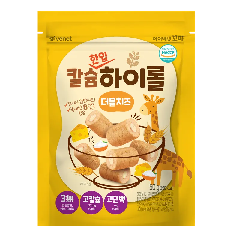 IVENET貝貝 營養加鈣迷你穀物卷 (雙重芝士味)50克