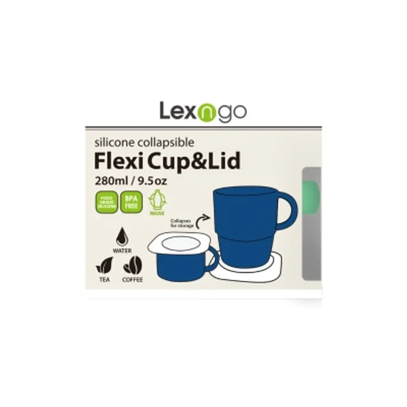 Lexngo 矽膠摺疊咖啡杯連碟 (280ml/905oz)