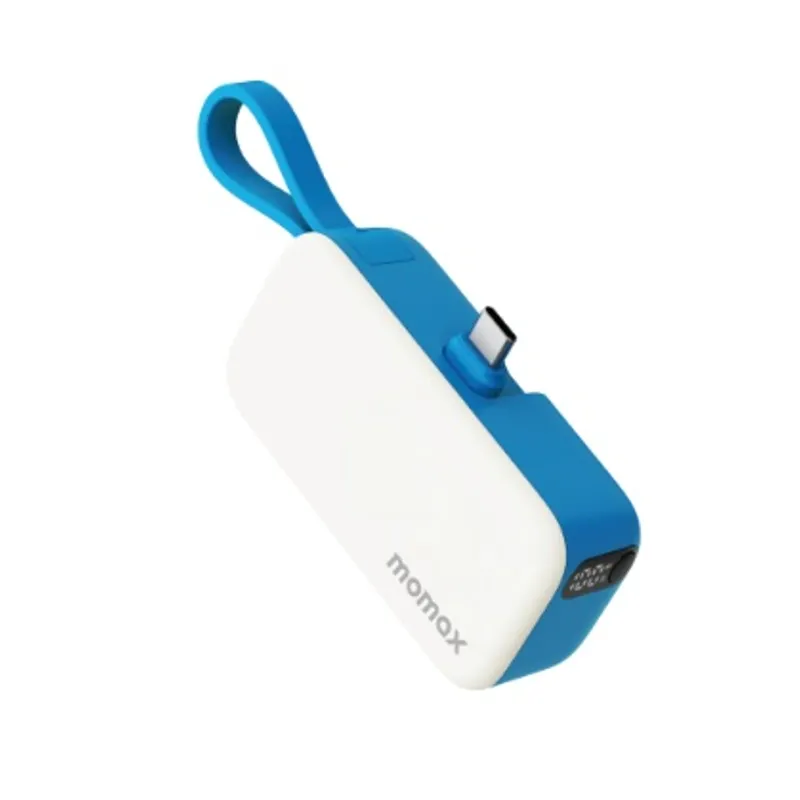 MOMAX 1-Power Mini 3合1 USB-C 流動電源 5000mAh 藍色