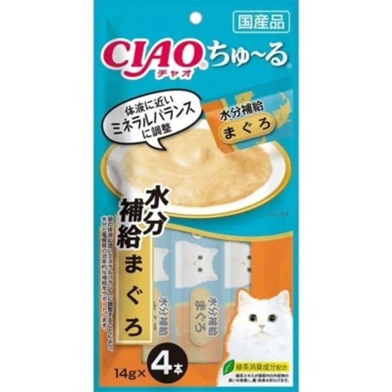 INABA 水分補給 吞拿魚醬貓肉泥餐包 (14g x 4) 貓小食SC179