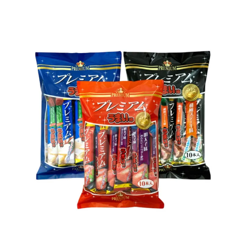 日本Yaokin 双重芝士/明太子风味/芥末和风牛排棒
