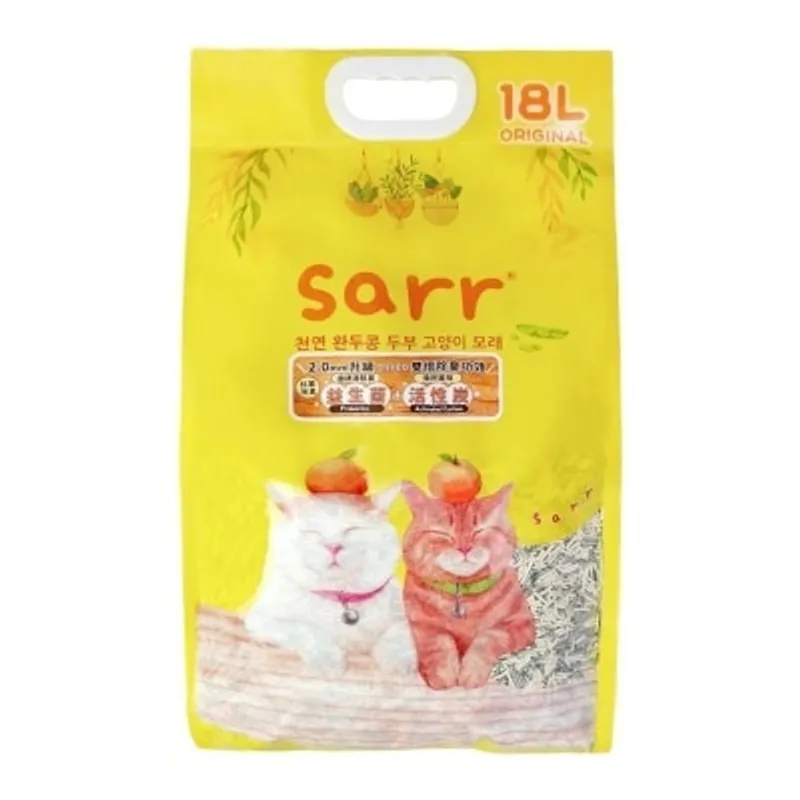 SARR 韓國 除臭益生菌＋活性炭 天然豌豆豆腐貓砂 原味 2.0mm (18L)