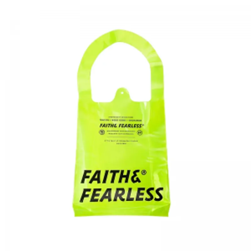 FAITH & FEARLESS 潮流透明袋（螢光黃）