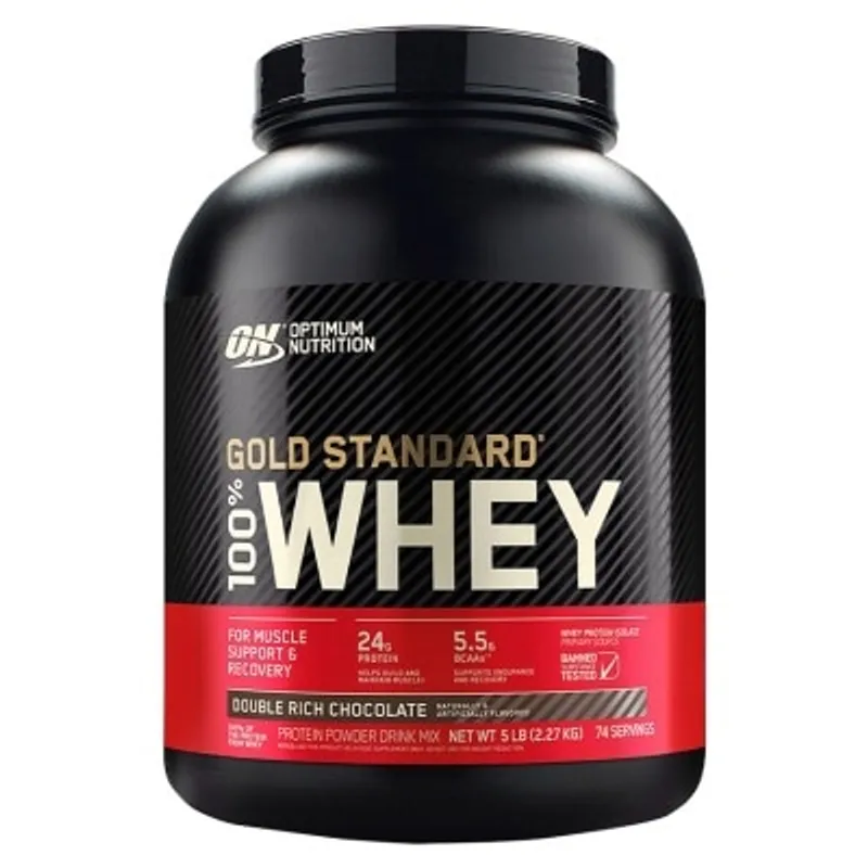 OPTIMUM NUTRITION 金裝乳清蛋白粉 5磅 - 雙重特濃朱古力