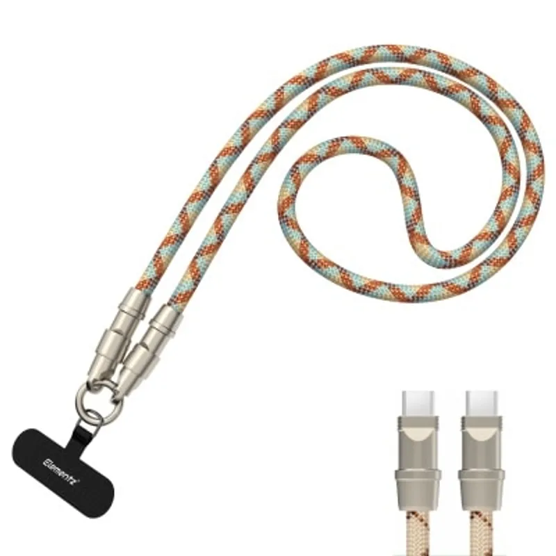 Elementz NHC120 USB-C to C 100W 掛繩充電傳輸線 (120cm)