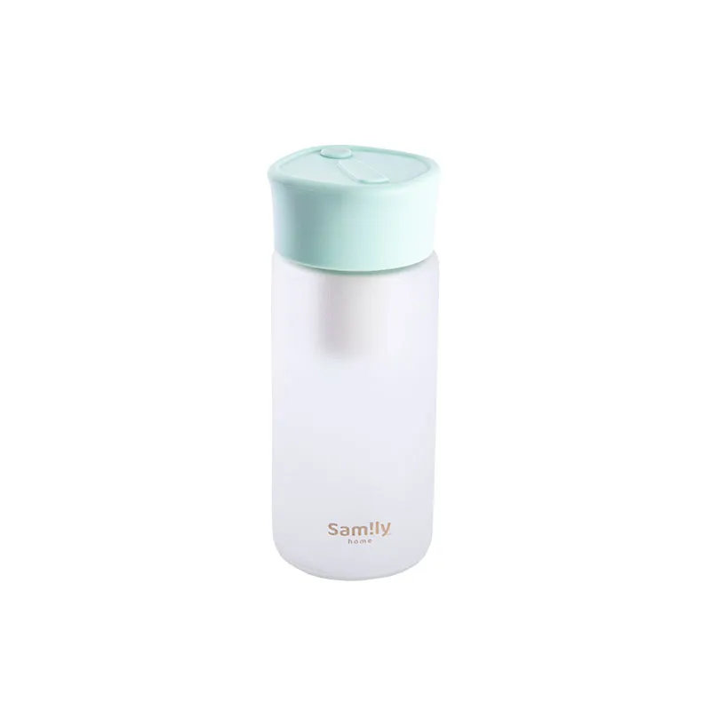 Samily 230ml 硅胶丝感涂层玻璃泡茶杯 - 粉绿