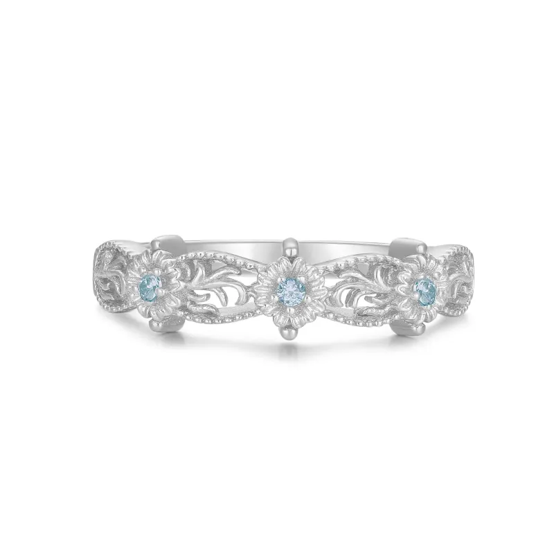 Aster｜Silver Floral Ring