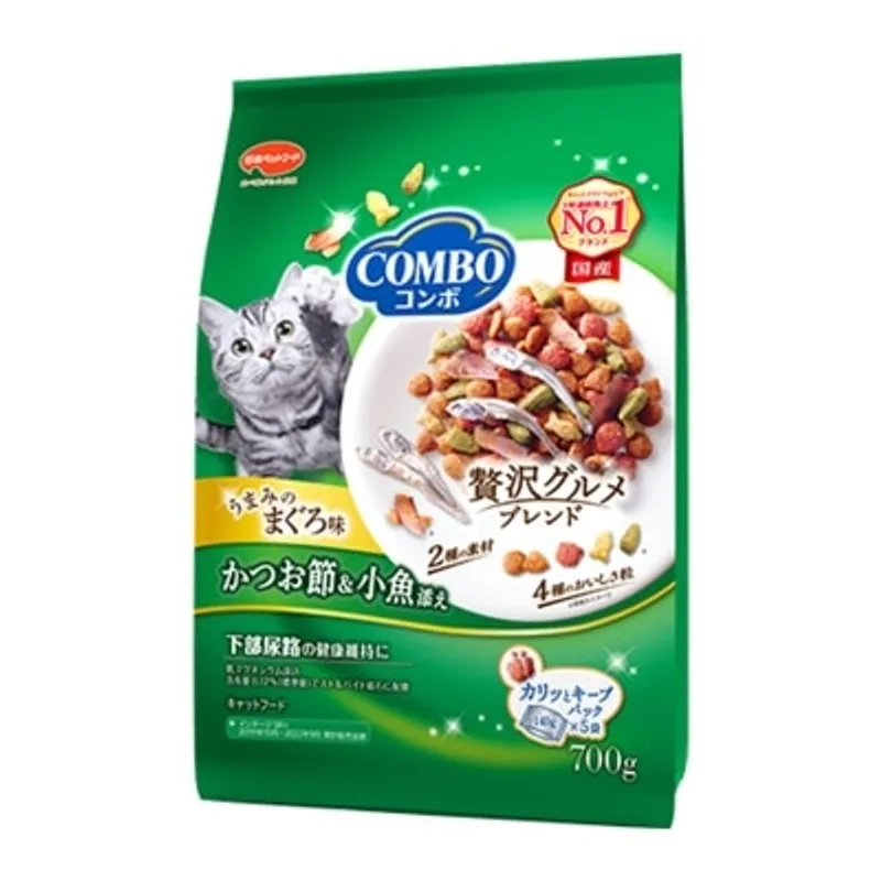 美人魚 吞拿魚味配鰹魚小魚 貓乾糧 700g (140g x5) 042298