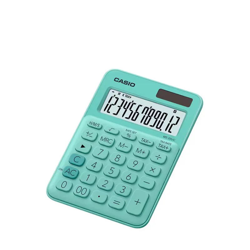 CASIO 迷你桌上型计算器(绿色) MS20UC/GN
