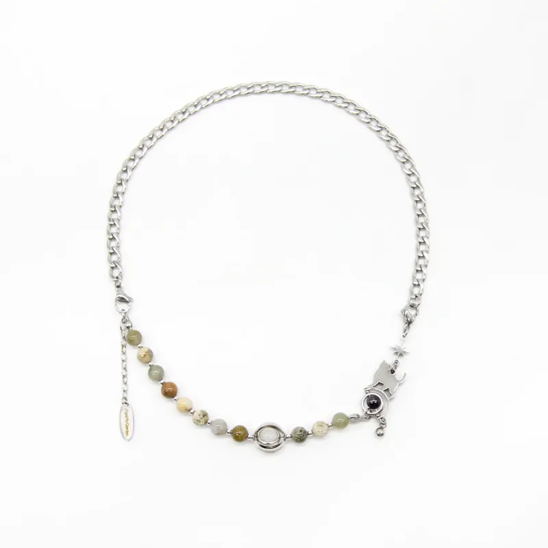LunaWhisker | Planet Cat Ocean Stone Dual-Use Necklace
