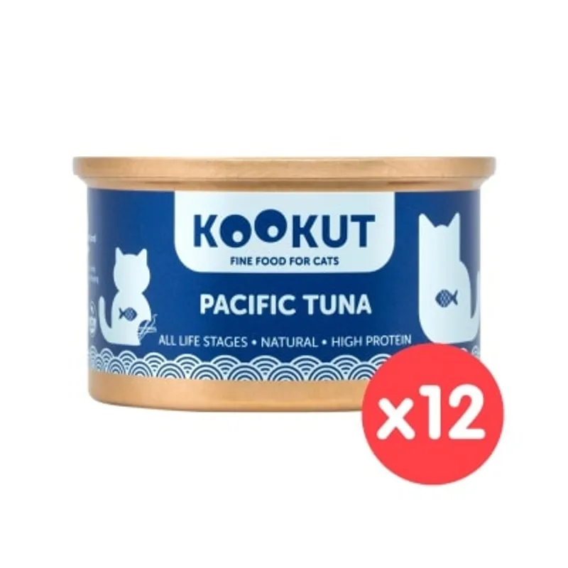 KOOKUT [12罐裝] 太平洋吞拿魚 (70g x12) 貓罐頭 008259