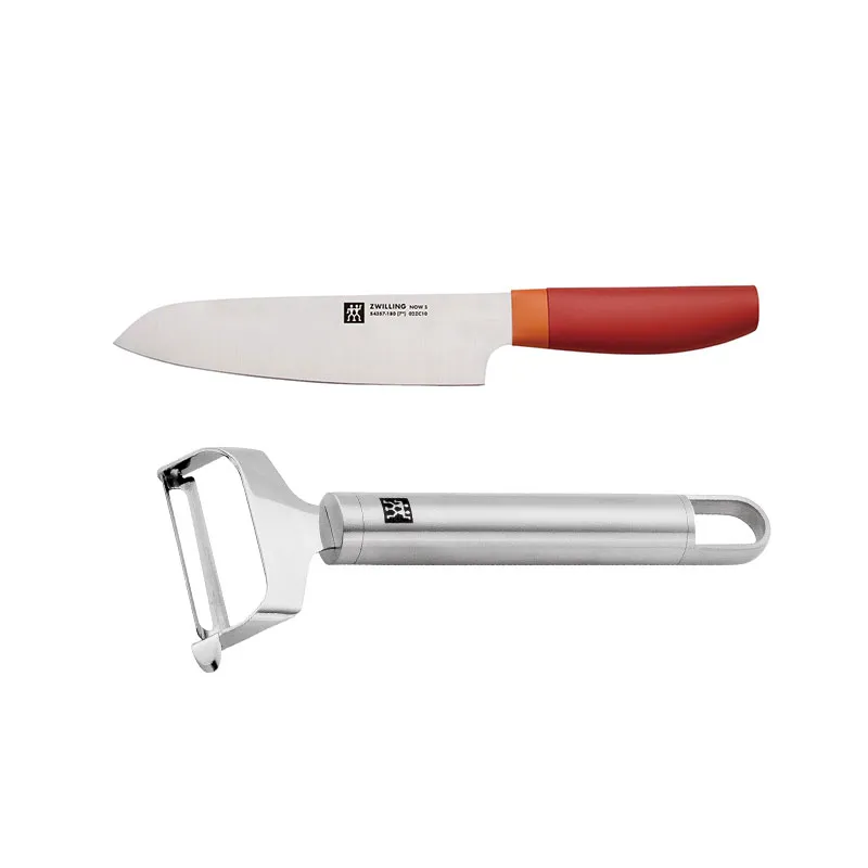 德国孖人牌 ZWILLING Now S 日式厨刀套装2件 石榴红