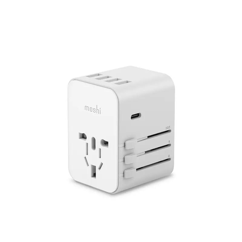 Moshi 4 USB+USB-C 旅行用万国转接器 - 白