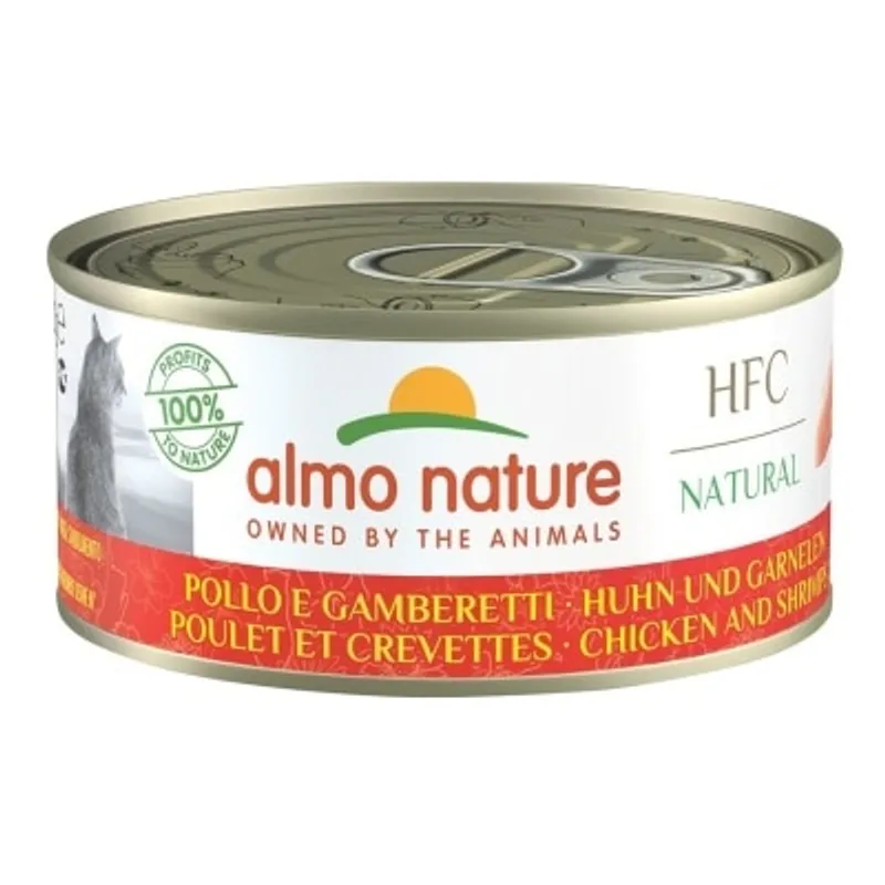 ALMO NATURE HFC Natural 雞肉 鮮蝦 (150g) almo nature貓罐頭