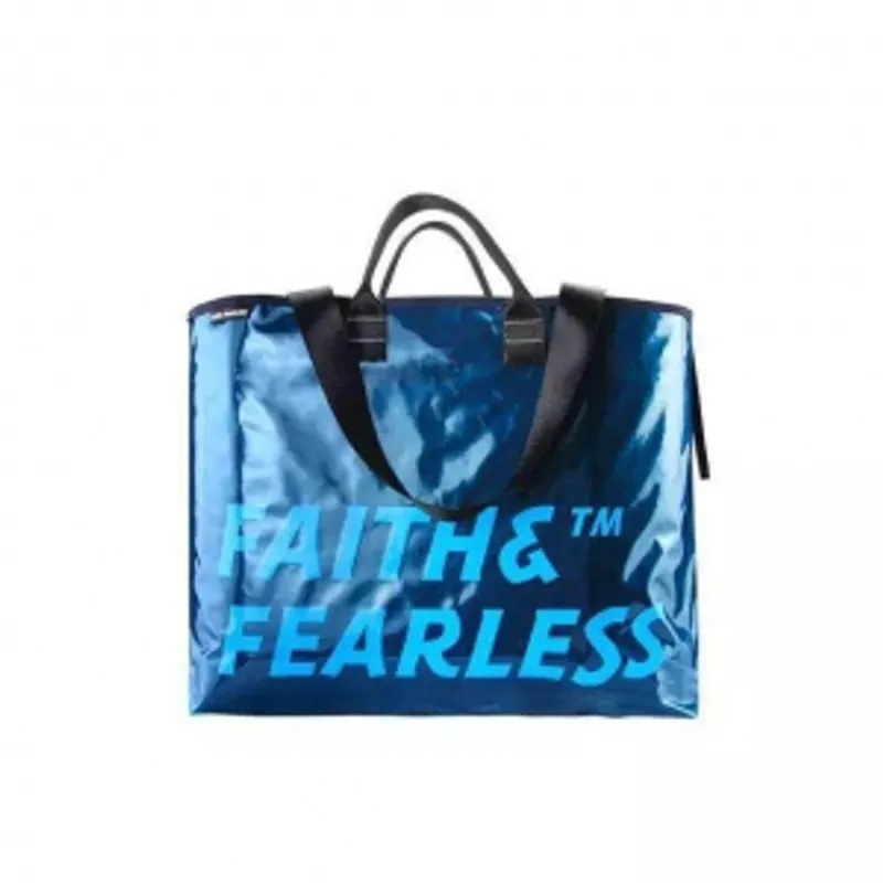 FAITH & FEARLESS PVC大容量單肩包（深藍色）