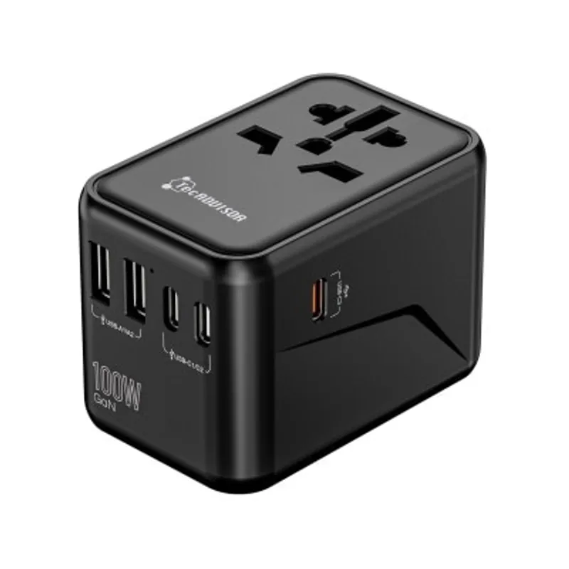 TecADVISOR 100W GaN 高效能5 USB 旅行轉換插頭