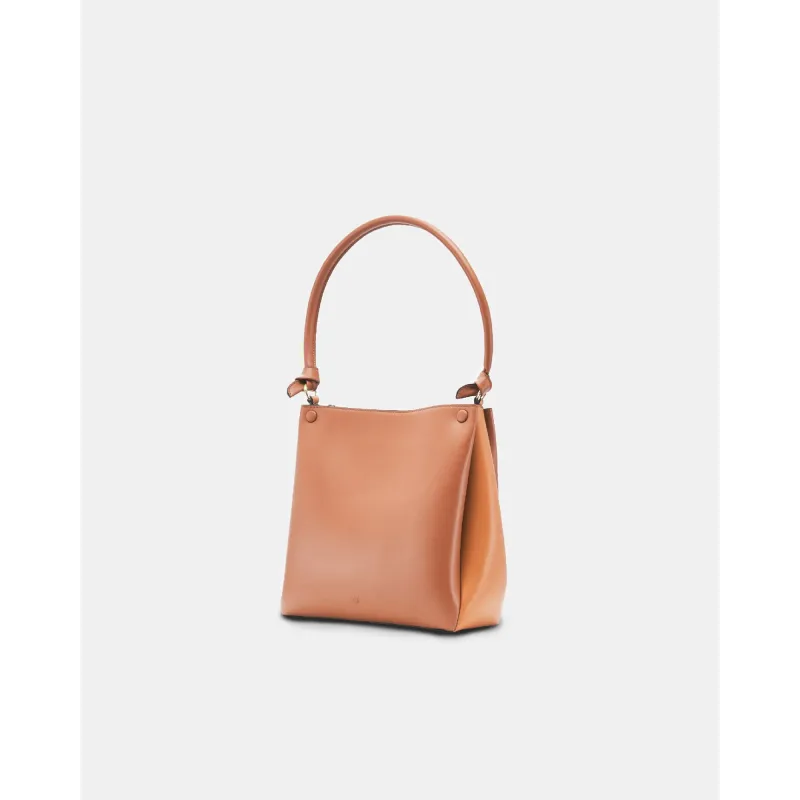 Mini Two-Tone Tote – CARAMEL & TAN