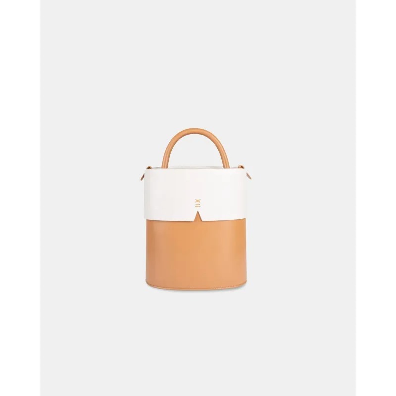 Gaia Bucket Bag - CARAMEL & OAT