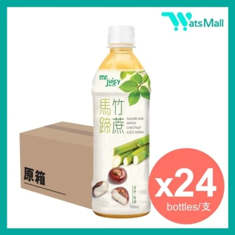 菓汁先生 竹蔗馬蹄果汁飲品 500毫升 (24支)